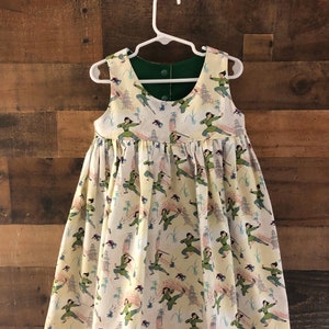 Let&#39;s Get Down to Business! Little Girl&#39;s Dress made with Licensed Disney Mulan Fabric