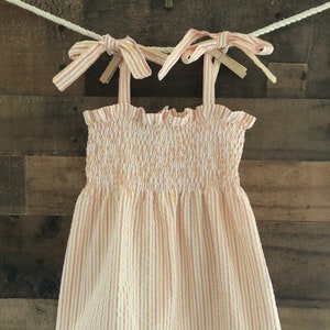 Summer Sherbet Smocked/Shirred Sundress.