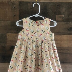 Holiday Mittens Baby Girl Dress. MEDIUM
