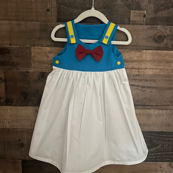 Donald Duck Inspired Dress Baby Girl and Big Girl