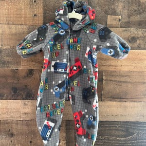 Gamer Boy Fleece /Toddler/ Little Kid Jumpsuit/Fleece Coverall.