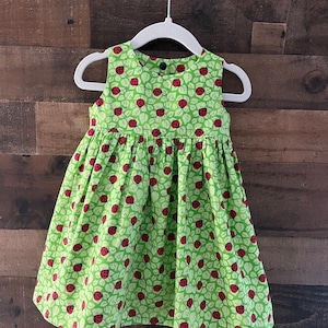 Ladybug Dress, Baby Girl dress, Girl's dress, Flower Girl dress, Summer dress, Sleeveless girls dress