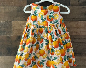 Little Cutie Clementine Dress. Baby Dress. Little Girl Dress. Toddler Dress.