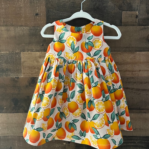 Little Cutie Clementine Dress. Baby Dress. Little Girl Dress. Toddler Dress.