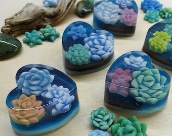 Set of 5-10pcs Succulent Mini Soaps, Wedding / Shower Favors, Souvenir Soap, Thank You Gifts, Guest Soap Favors, Handmade Soap