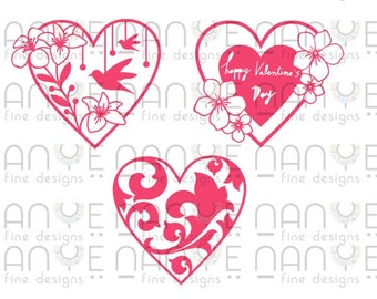 Heart SVG, Love Svg, Laser Cut Files SVG, CNC  Router Files, Laser Cut Dxf File, Laser Cut Wall Art, Dxf Plasma, Svg For Cricut, Bundle Svg