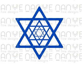 Star of David Jewish SVG, DXF File For CNC, Laser Cut File