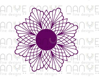 Mandala Flower Dxf, Flower Yoga SVG, Mandala Cut File, Spiritual, Sacred Symbols, Laser Cut Wall Art, Boho SVG, Mandala, Geometric Design