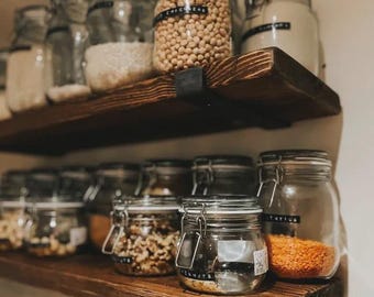 Rustic Shelf Handmade from Reclaimed Recycled Solid Wood With or Without Metal Brackets