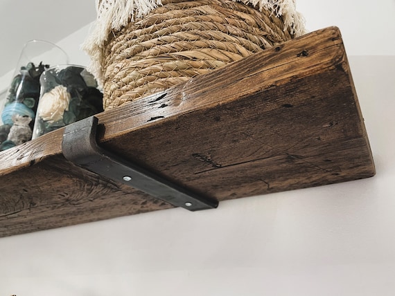 Rustic wood shelves cheap for living room