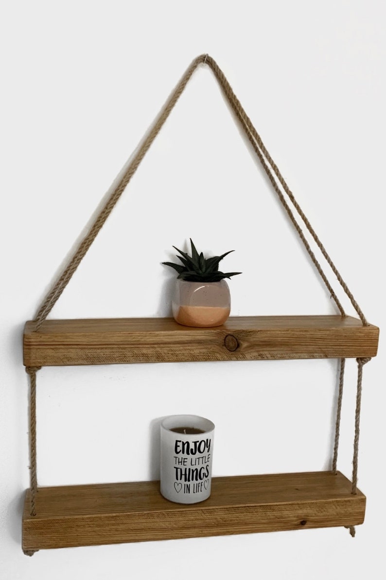Chunky rustikale hängende Regale 2-Stufige floating Regal | Etsy