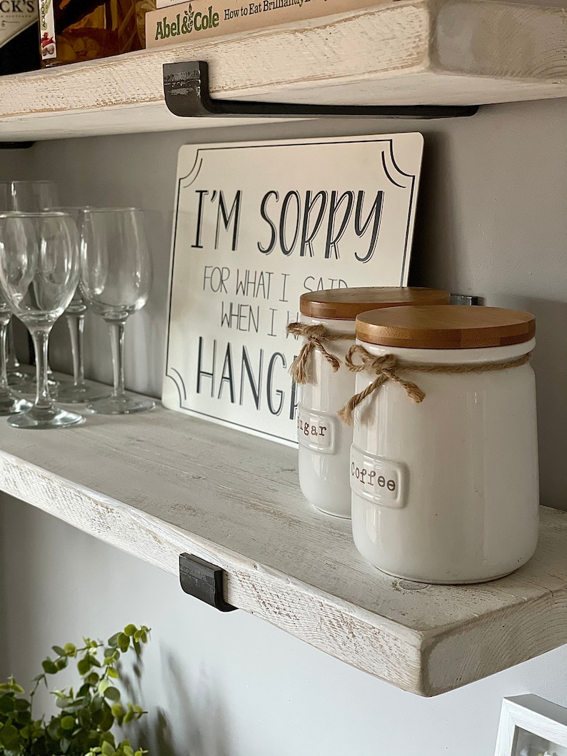 Reclaimed Scaffold Board Shelf Rustic Kitchen Shelves Etsy UK