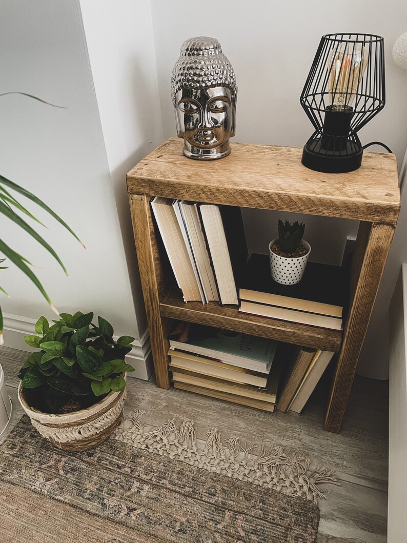 Rustic Scaffold Board Bedside Table Side Table Living Room | Etsy UK