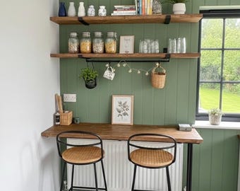 Unique Sturdy Shelves Made From Reclaimed Scaffold Boards Handmade Chunky Shelving For Kitchen, Living Room With or Without Steel Brackets