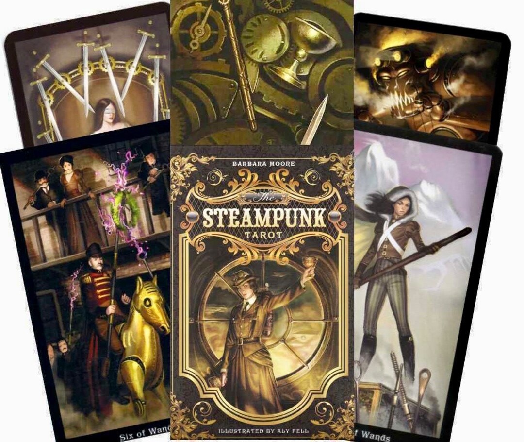 Steampunk Tarot Cards Digital Guidebook Card Deck Divination Tarot Etsy