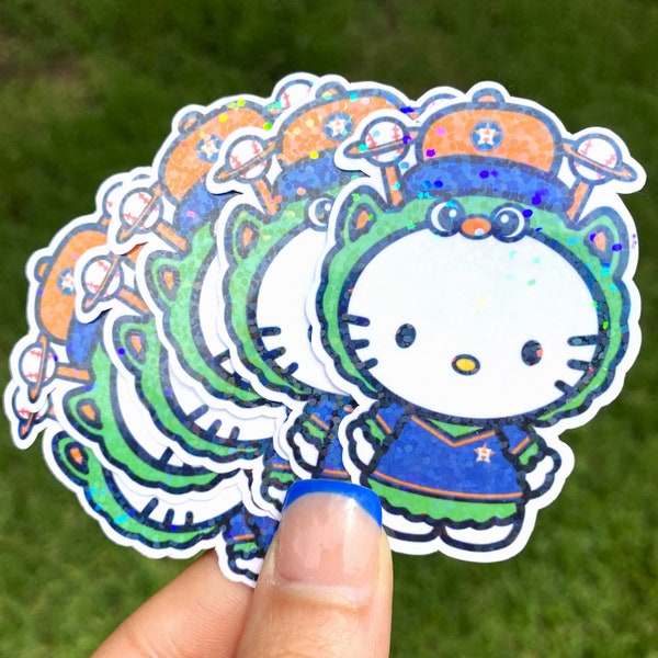 Houston Astros Hello Kitty Inspired Orbit Sticker - Water Resistant