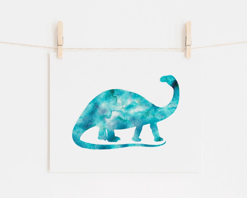 Dinosaur wall art set of 9 prints kids room decor watercolor dinosaur poster printable art dinosaur wall decor dinosaur nursery decor
