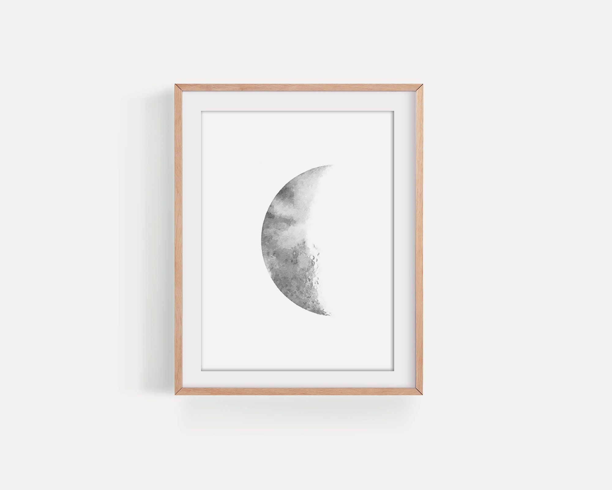 Moon Phases Set of 3 Wall Art Prints Moon Phase Wall Art Etsy UK