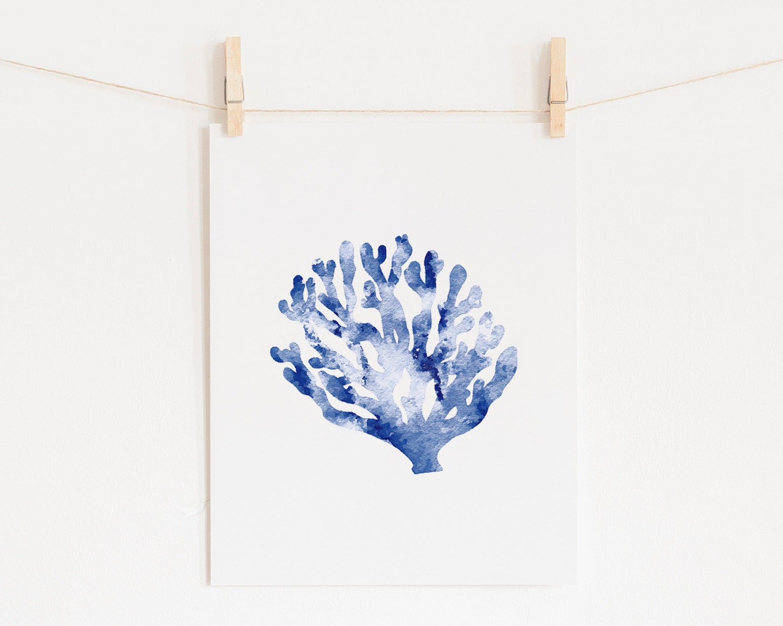 Blue Sea Coral Printable Art Set Coral Wall Art Set Coral Etsy Australia