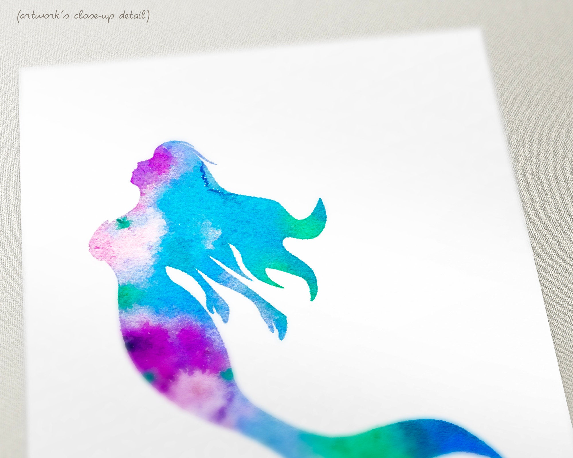 Mermaid Print Mermaid Wall Art Printable Nursery Art Etsy UK