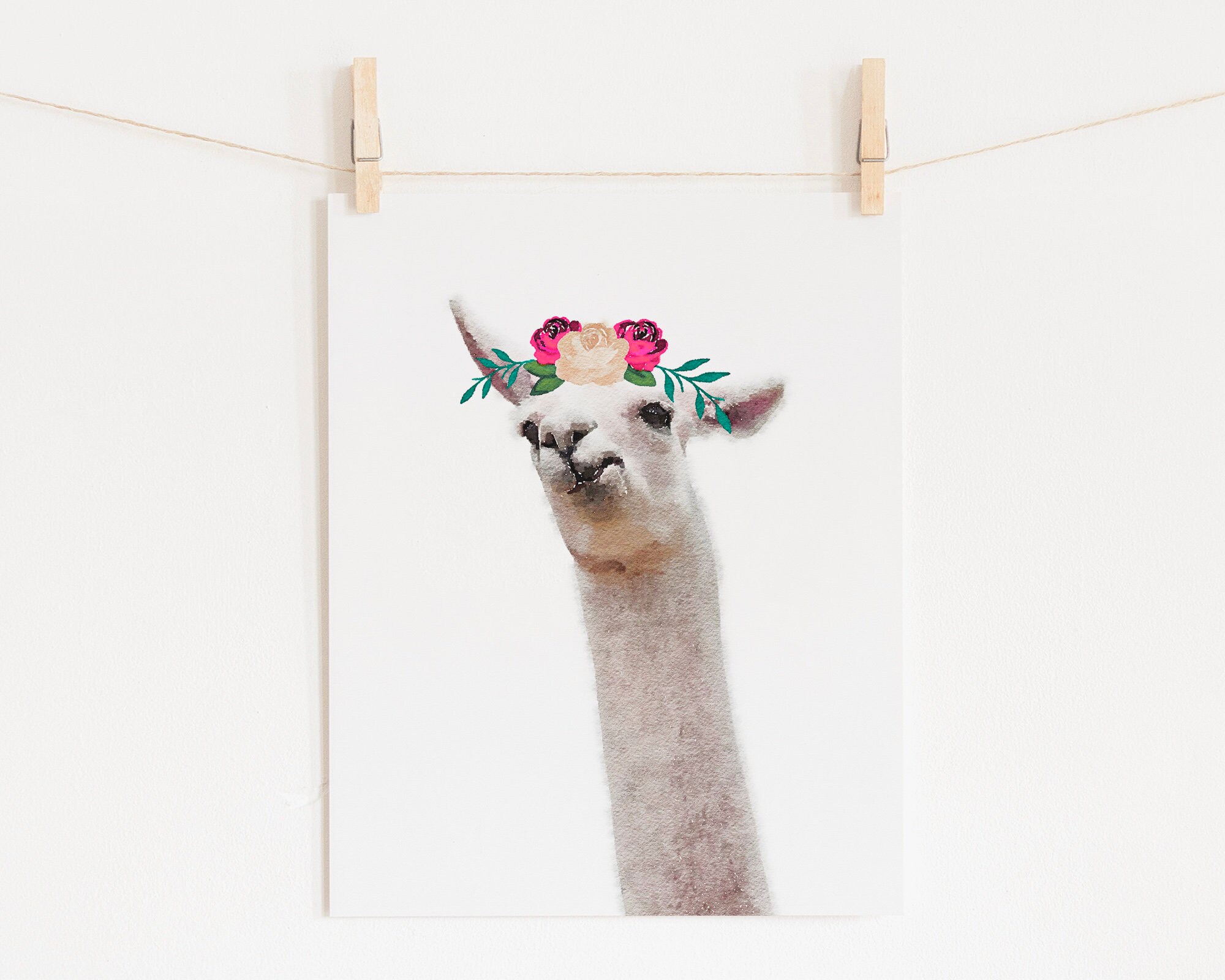 Llama Wall Art Set of 3 Prints Girl Nursery Decor Funny Etsy