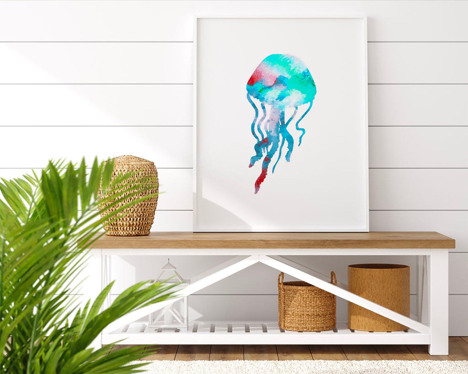 Jellyfish Art Printable Jellyfish Wall Decor Beach Decor - Etsy