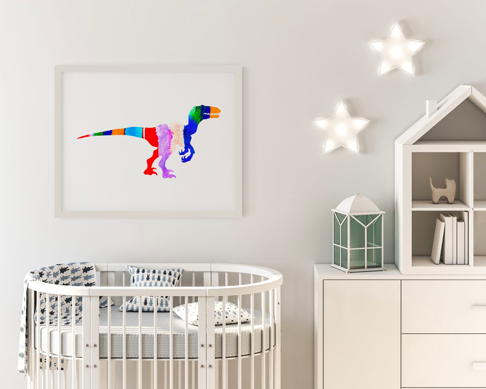 Dinosaurier Druck modernes Kinderzimmer Dekor | Etsy