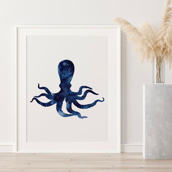 Navy Blue Octopus - Etsy