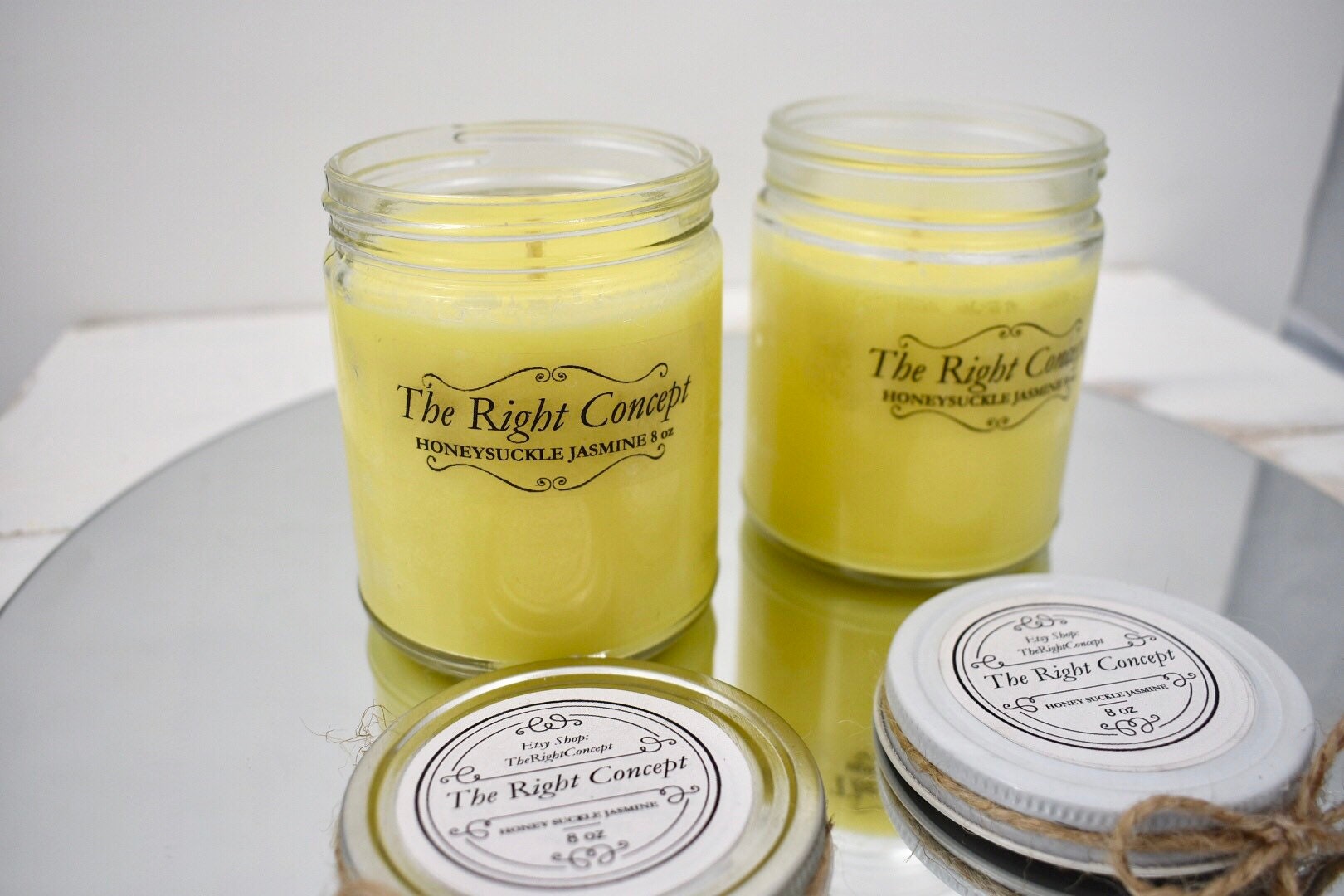 Honeysuckle Jasmine 4oz or 8oz Soy Candle / Honeysuckle Jasmine Scent