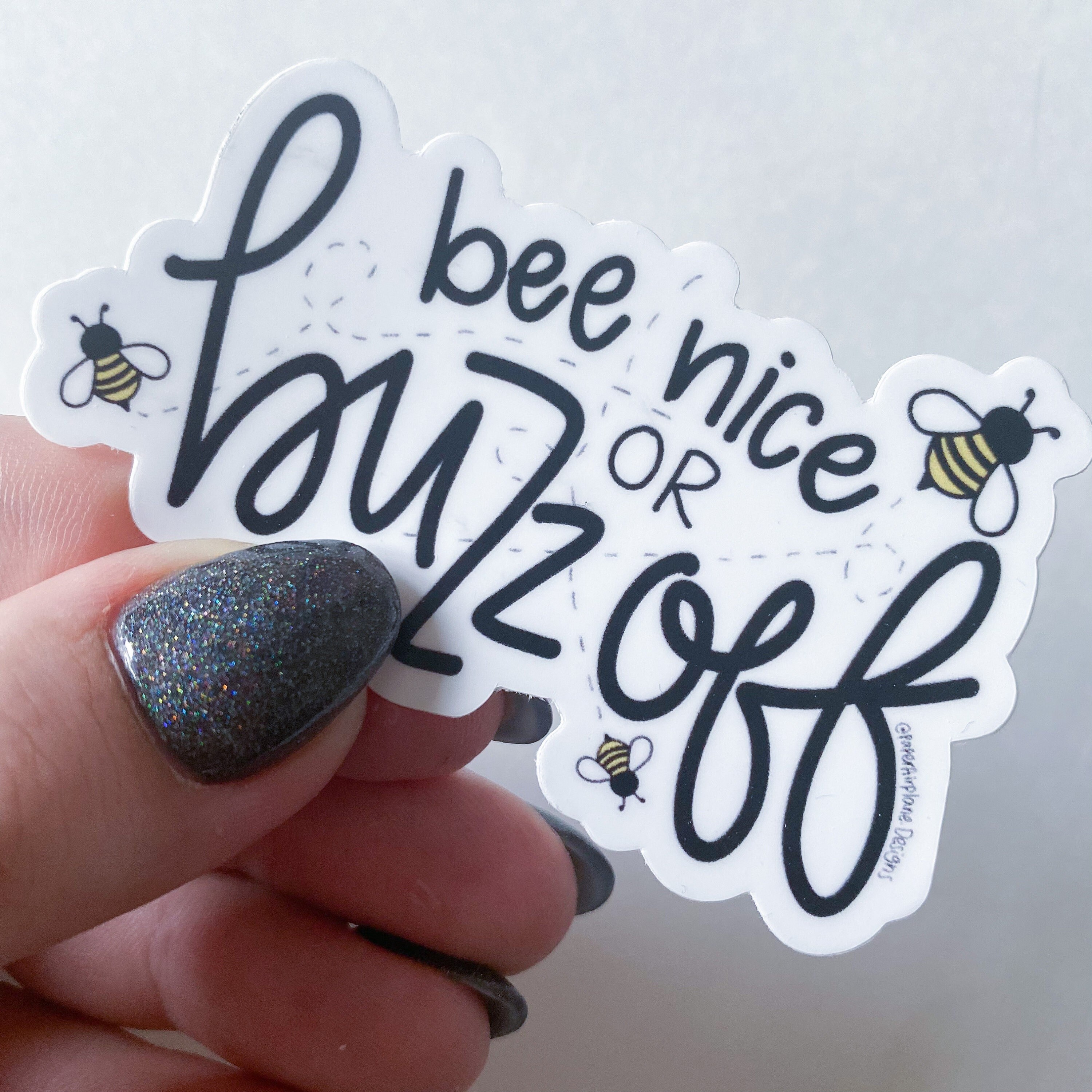 Be Nice Sticker, Funny Decals, Bee Sticker Waterproof, Be Nice or Leave ...