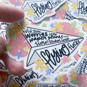 Paper Airplane Sticker