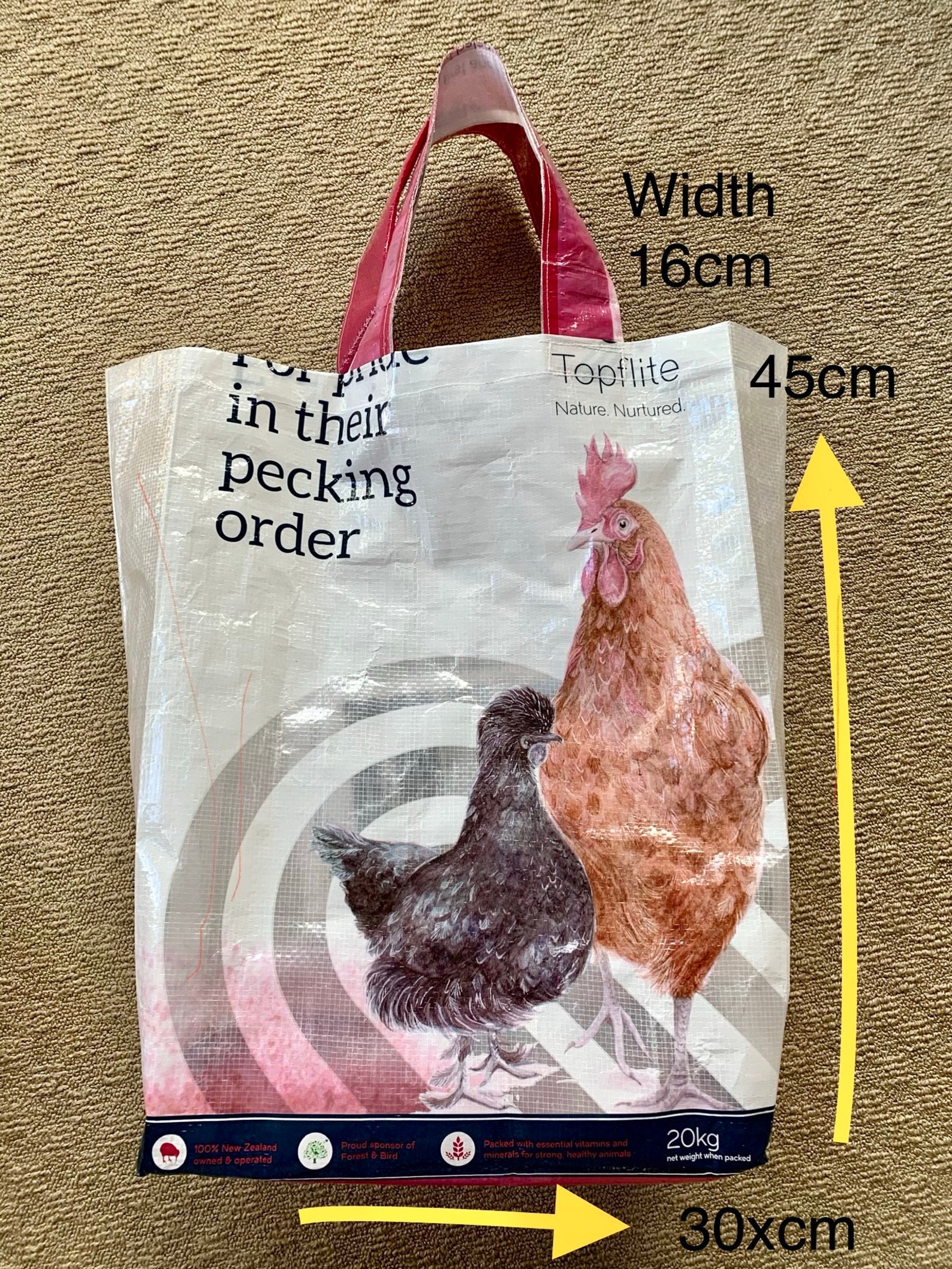 Chicken feed bag .animal sack bag. Recycle bags. Heavy duty Etsy