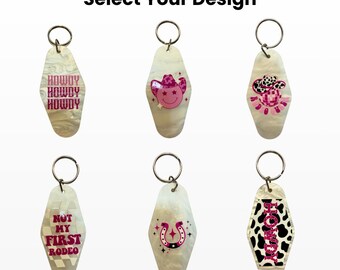 Pink Cow Girl Collection Keychain