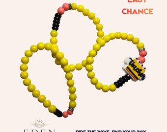 Teacher Pencil Stretch Beaded Bracelet