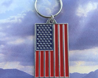 American Flag Keychain