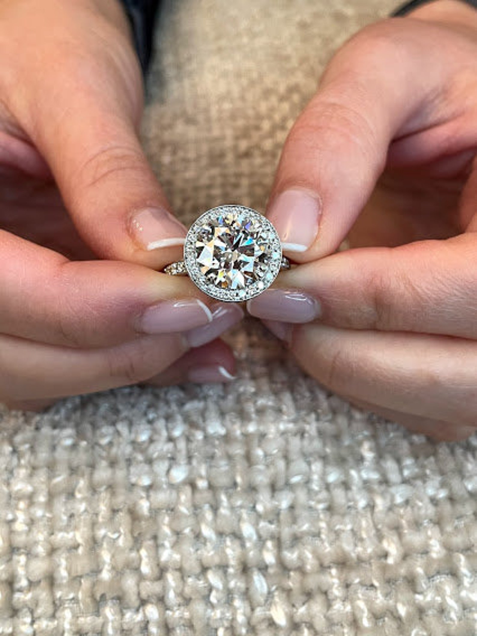 5 Carat Lab Created Oval Diamond Ring Lab Grown Diamond Engagement Ring