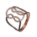 Unique Double Infinity Ring, 0.73 CT Black Diamond Ring in 18 Karat ...
