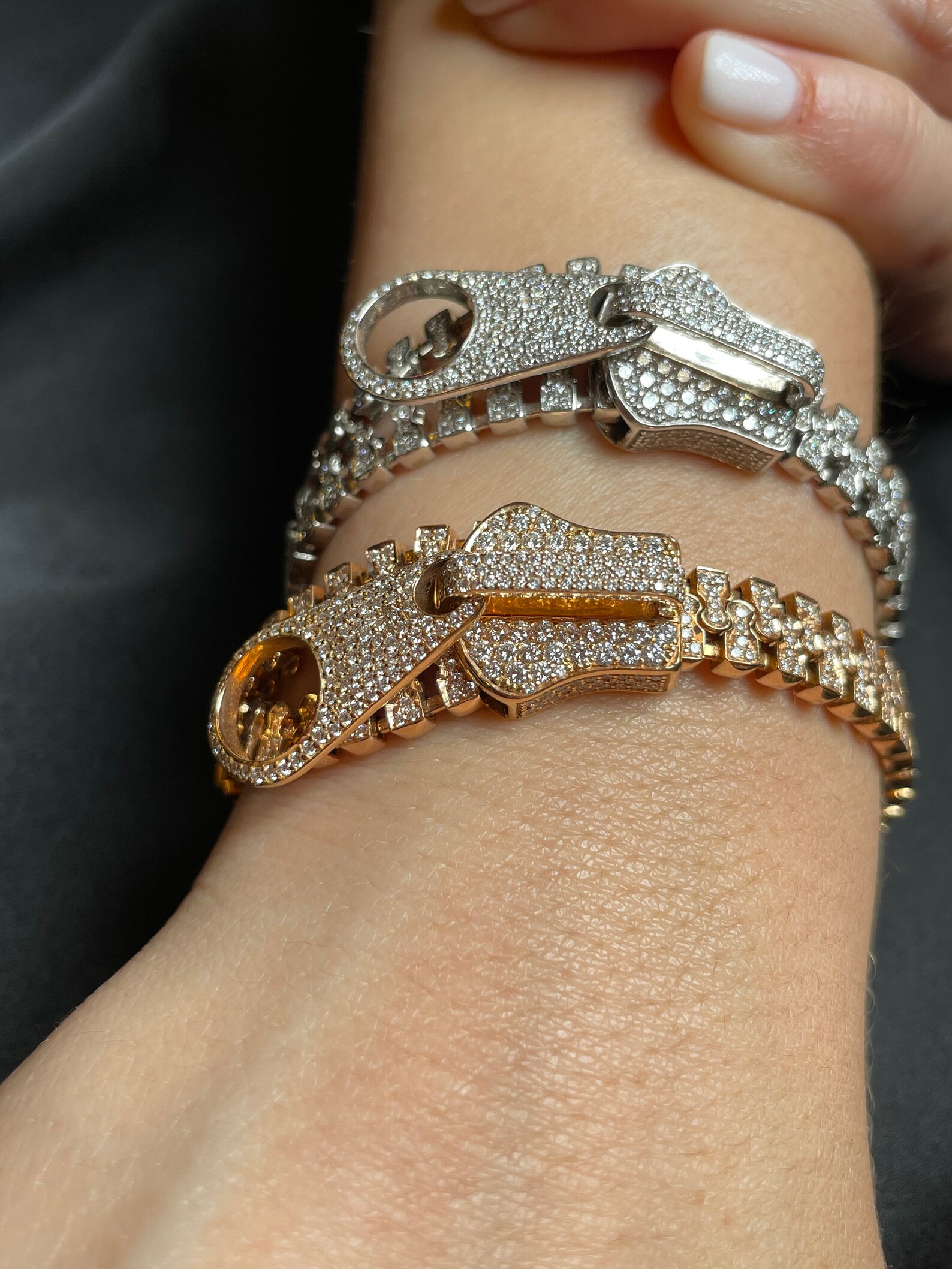 5 Carat, Unique Diamond Tennis Bracelet, Natural Diamond Zipper