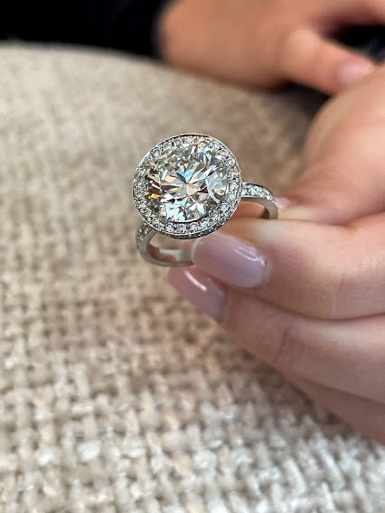 5 Carat Lab Created Oval Diamond Ring Lab Grown Diamond Engagement Ring ...