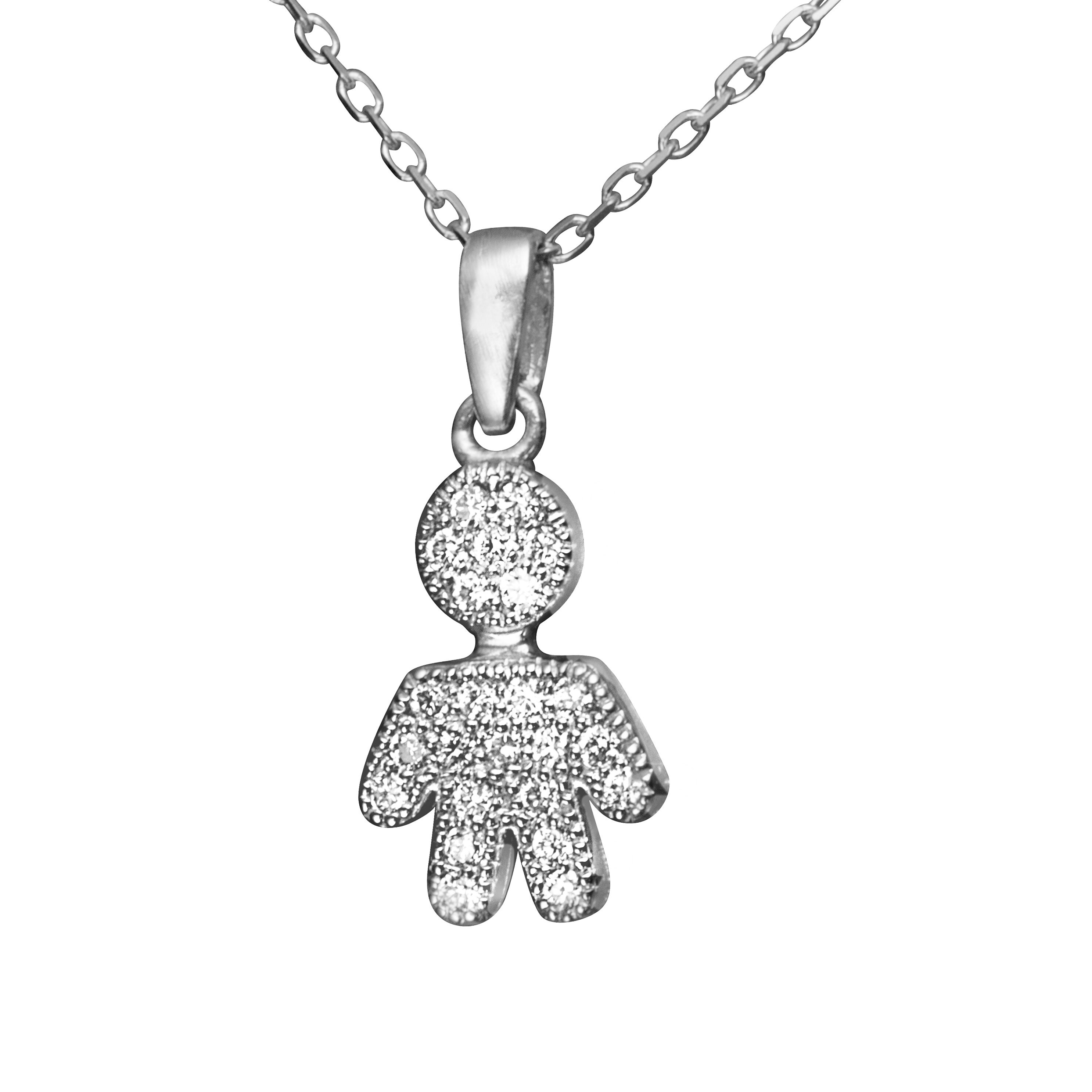 Personalized Diamond Gold Baby Boy Necklace, Baby Boy Charm,child Charm