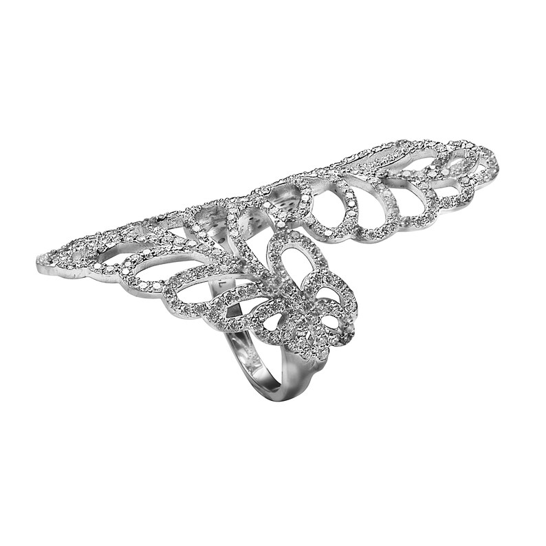 Women Armor Ring, Statement Ring, Unique Diamond Ring, Modern Organic