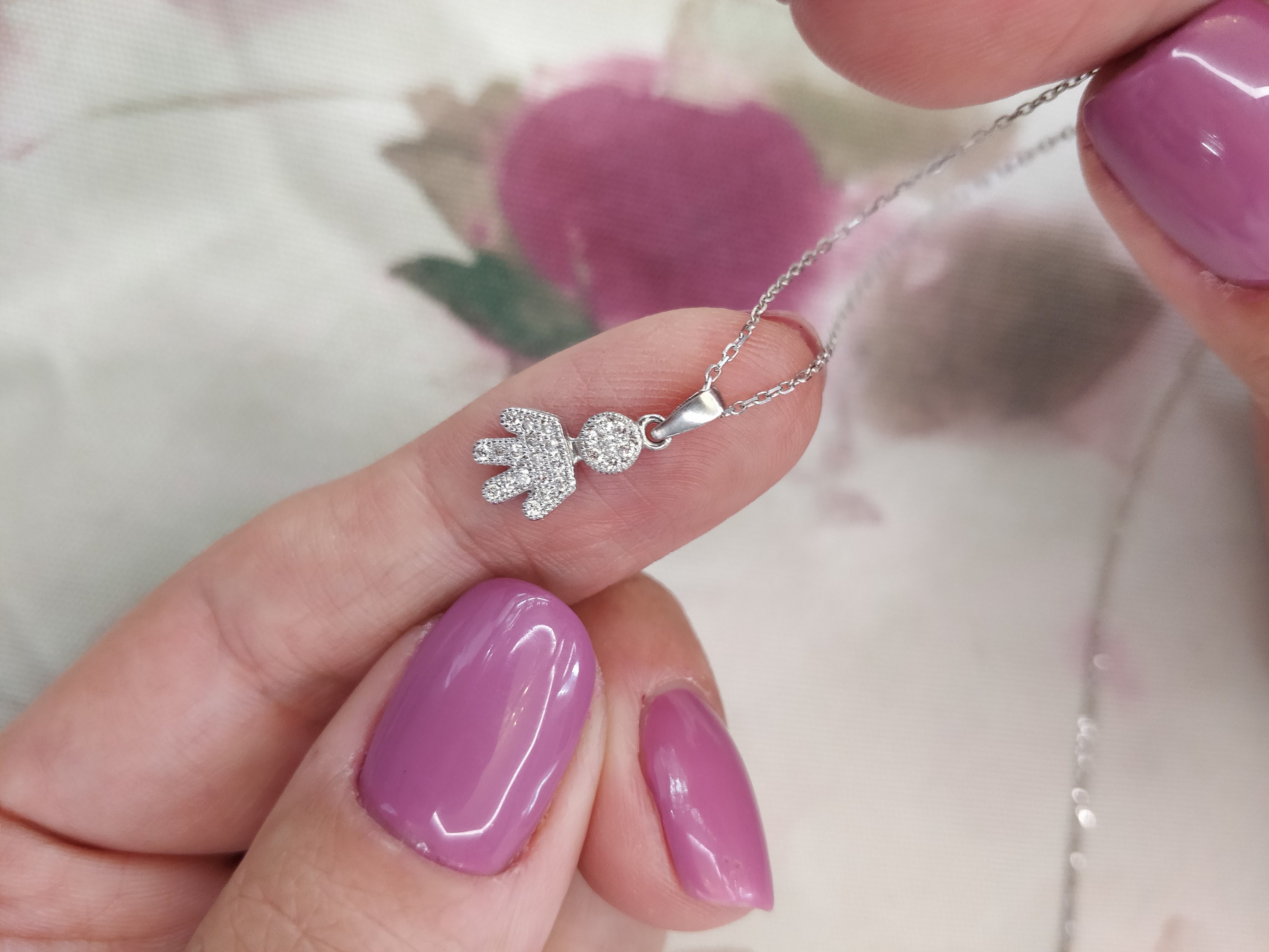 Personalized Diamond Gold Baby Boy Necklace Baby Boy Etsy