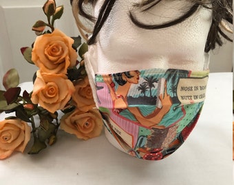 Adult with Filter Puckett Handmade 100% Cotton face Mask  USA seller, quick shipping