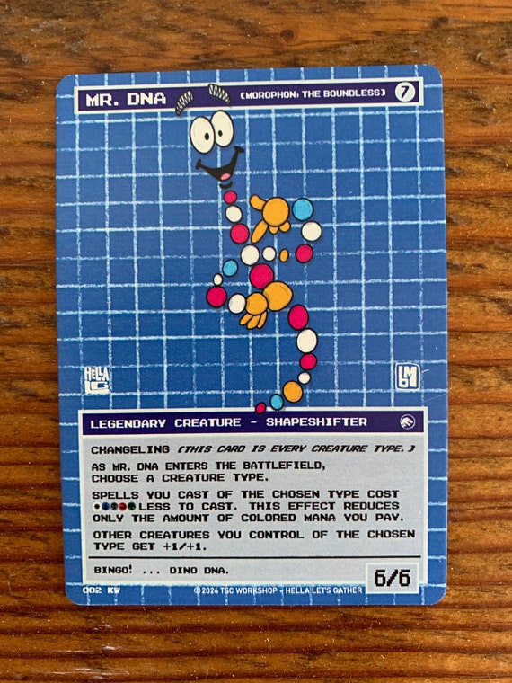 Mr. DNA - Magic the Gathering Proxy Card (based on Morophon, the Boundless)