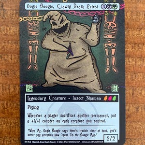 Oogie Boogie, Sacerdote della Morte Strisciante - Carta proxy di Magic the Gathering (basata su Mazirek, Sacerdote della Morte Kraul)