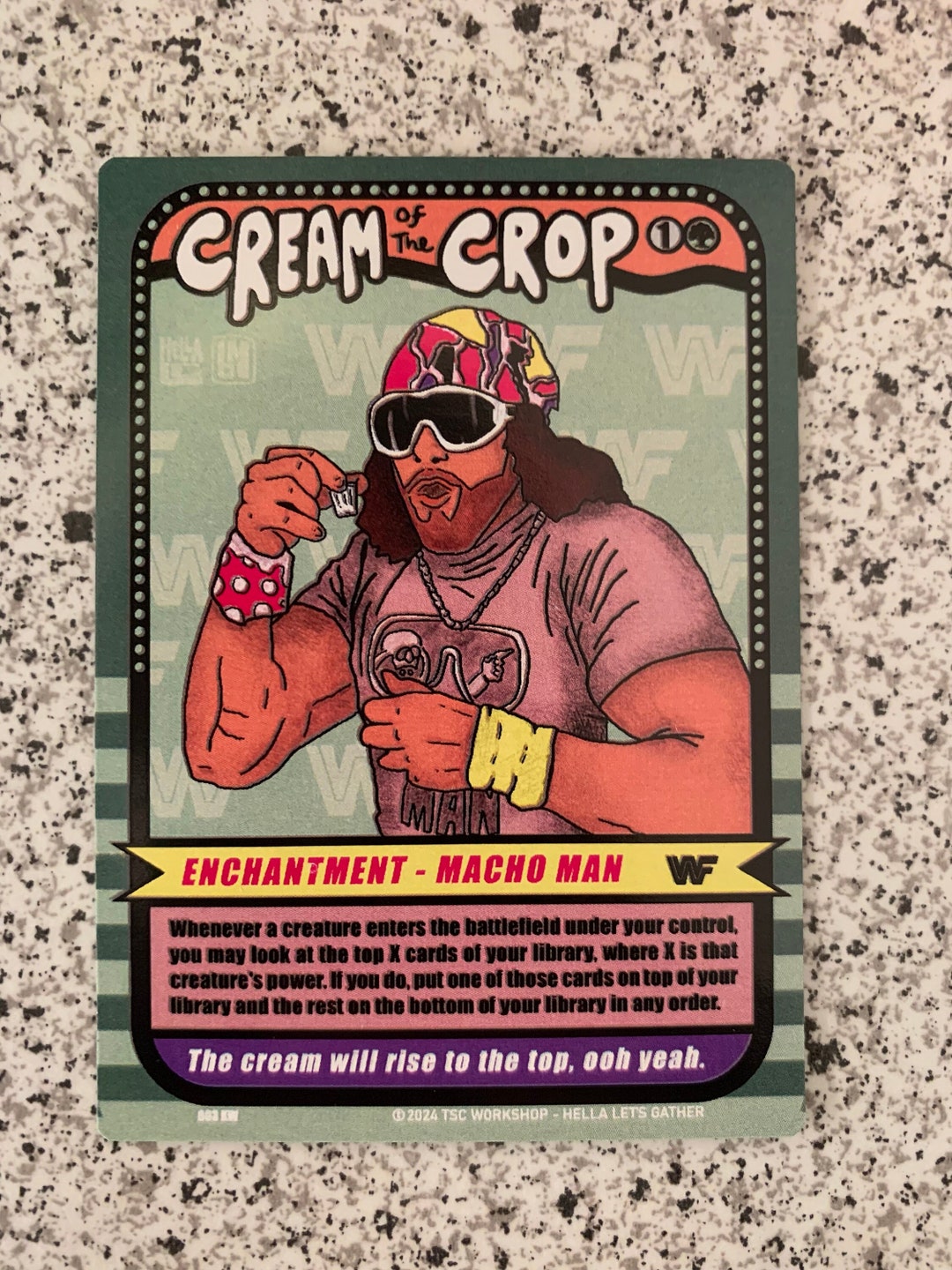 Macho Man Cream Of The Crop Quote Macho Man, Cream of the Crop Magic the Gathering Proxy Card based on