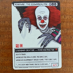 Pennywise, o Clownpocalypse - Carta proxy de Magic the Gathering (baseada em Sheoldred, o Apocalipse)