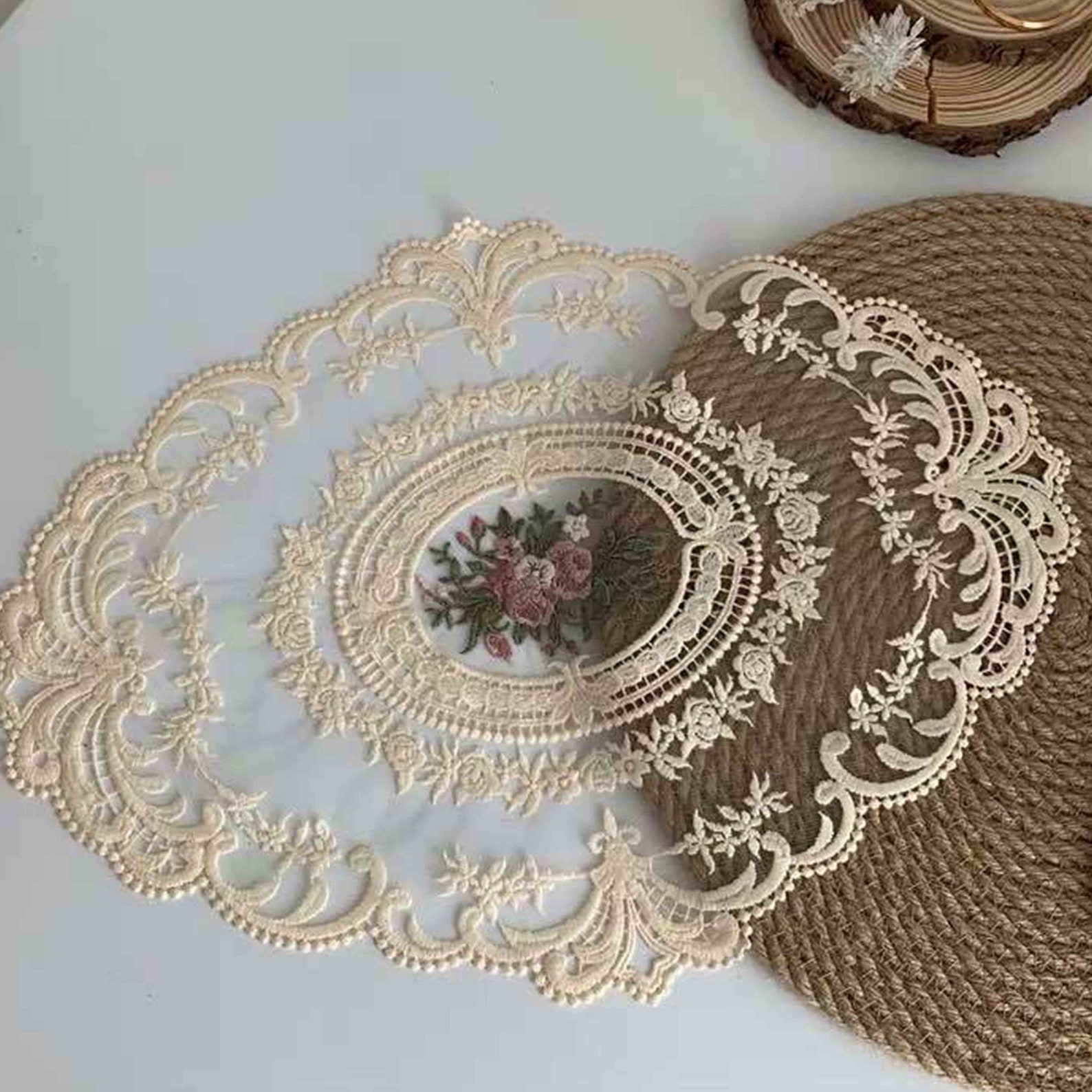 Mnknk Lace Doilies 3729cm Small Table Doilies Vintage Etsy