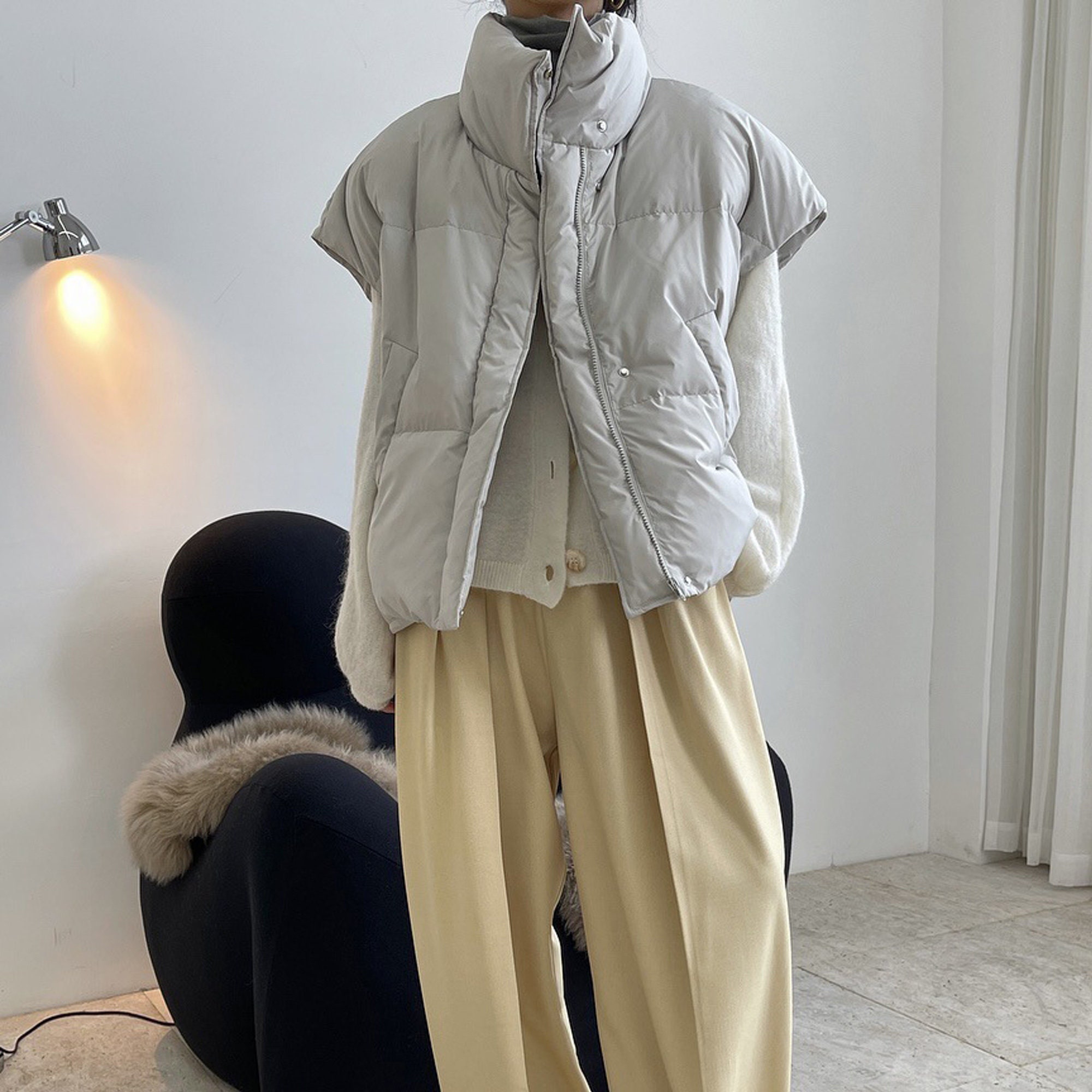Puffer Vest Down Vest Down Jacket Down Coat Down Top Oversize - Etsy