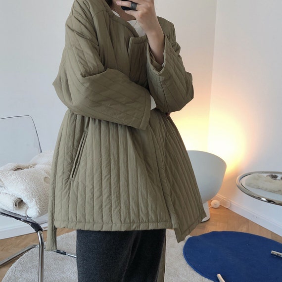 quilted wrap jacket